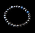 HÄMATIT Kugelarmband Blaufluss