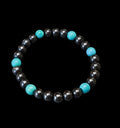 HÄMATIT Kugelarmband Howlith blau