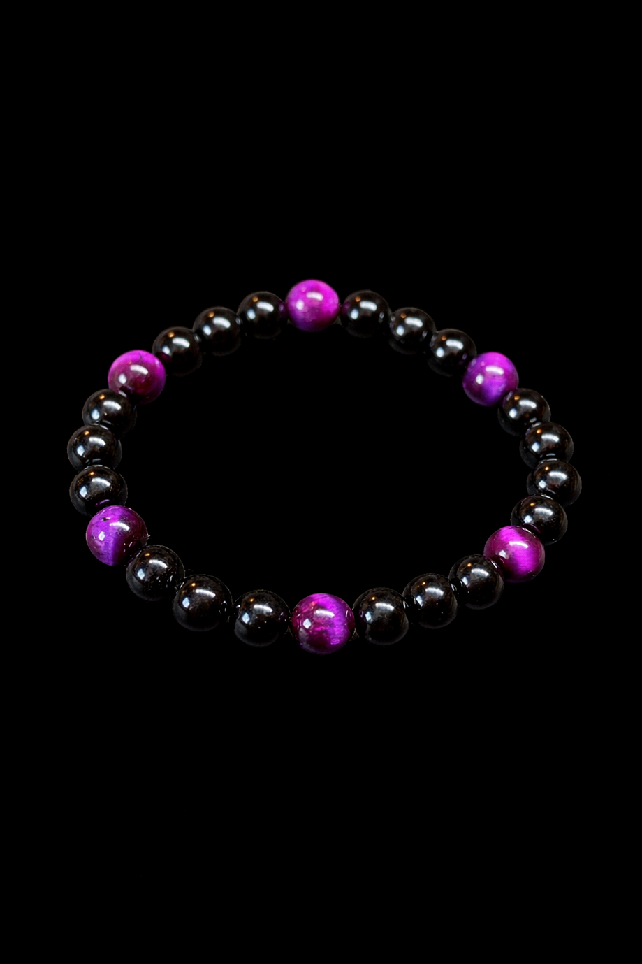 ONYX Kugelarmband Tigerauge lila