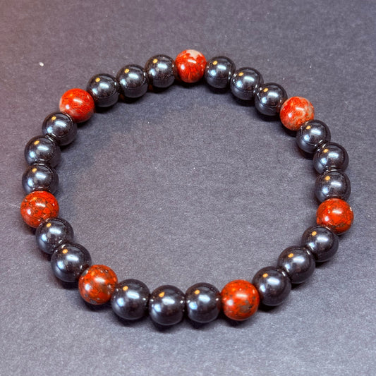 HÄMATIT Kugelarmband Jaspis