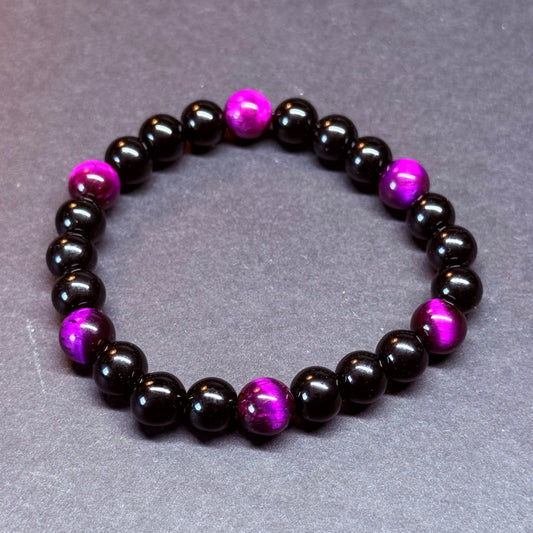 ONYX Kugelarmband Tigerauge lila